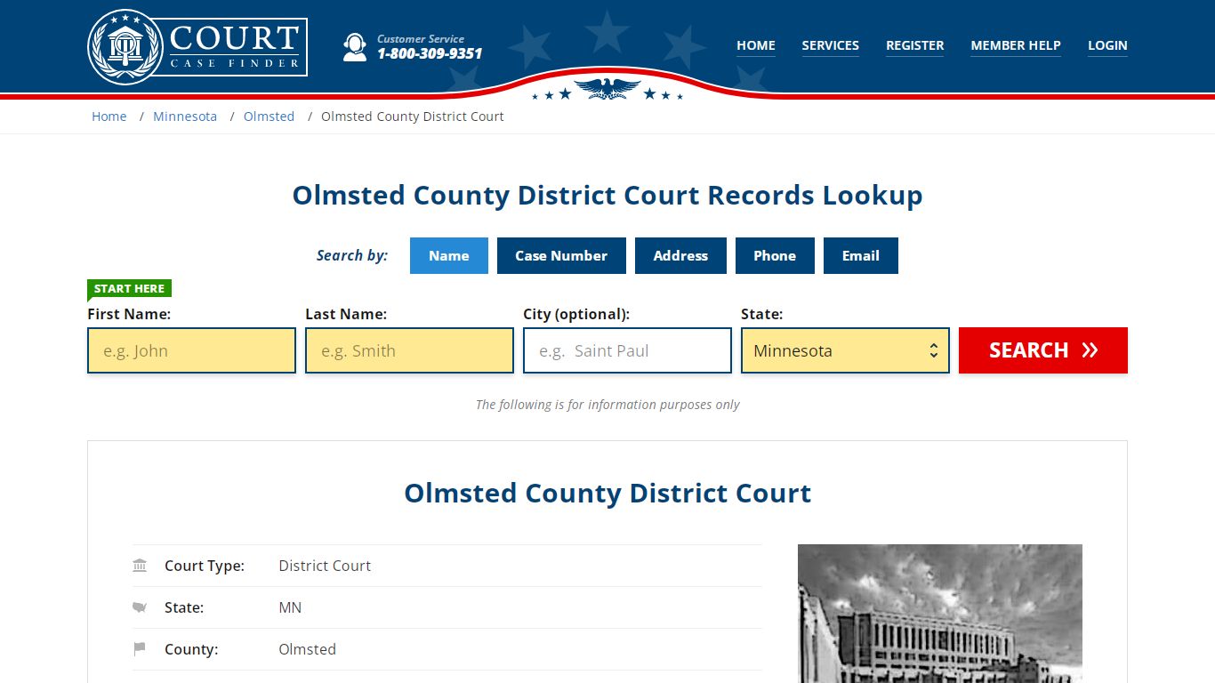 Olmsted County District Court Records Lookup